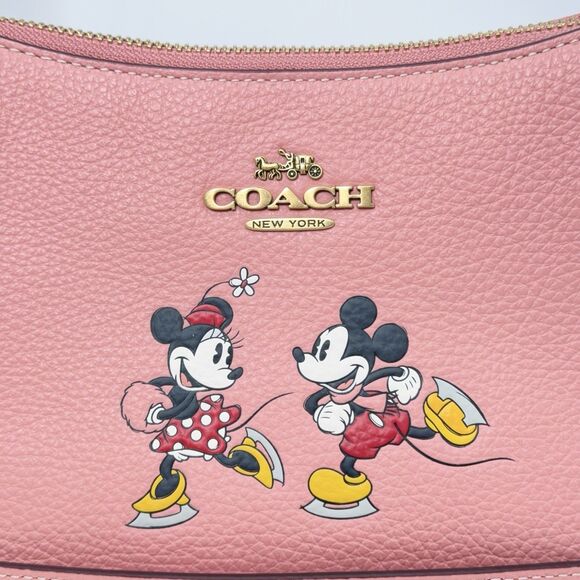 Disney X Coach CM858 Teri Shoulder Bag Ice Skate Motif Blush Multi Crossbody NWT - Picture 3 of 16